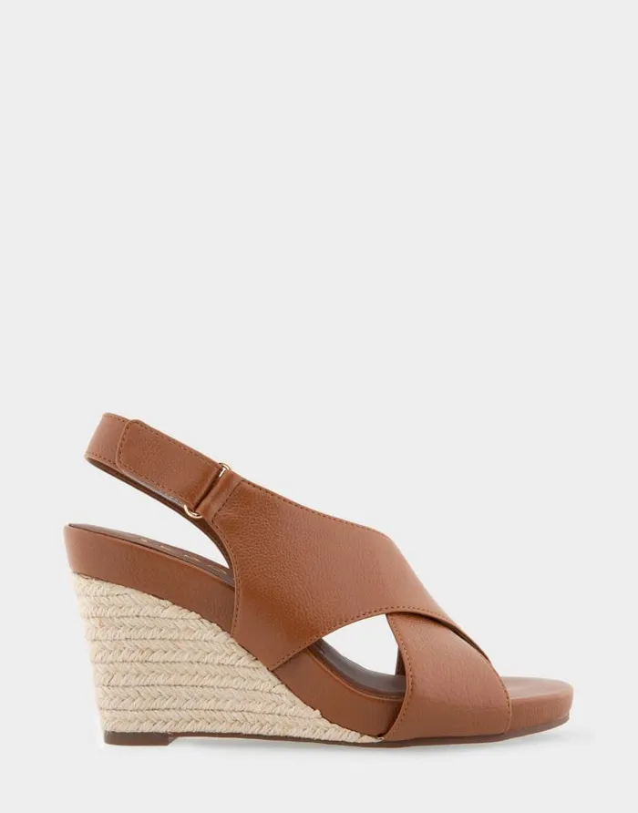 Aerosoles Comfortable Women039s Crisscross Velcro Back Footbed Wedge Sandal In Tan Faux Leather Tan Faux Leather Women Wedges Aerosoles Comfortable Women039s Crisscross Velcro Back Footbed Wedge Sandal In Tan Faux Leather Tan Faux Leather Women Wedges