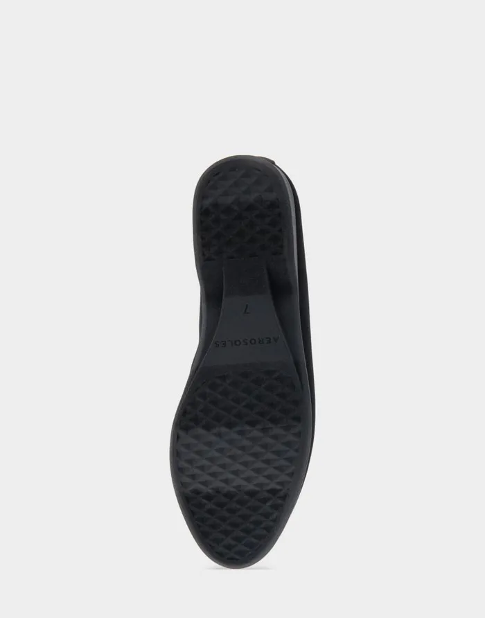 Aerosoles Comfortable Women039s Flat In Black Genuine Suede Black Genuine Suede Women Dress