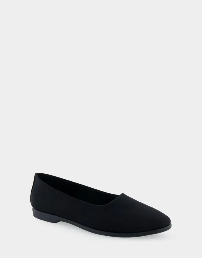 Aerosoles Comfortable Women039s Flat In Black Stretch Fabric Stretch Fabric Black Stretch Fabric Women Ballet