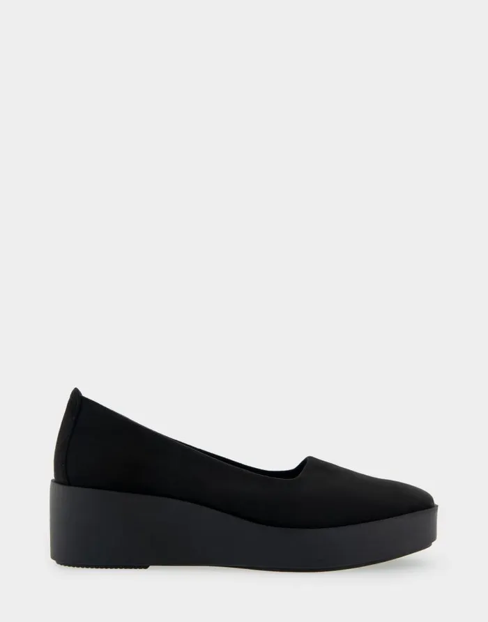 Aerosoles Comfortable Women039s Flatform Shoe In Black Stretch Faux Suede Black Faux Suede Women Wedges Aerosoles Comfortable Women039s Flatform Shoe In Black Stretch Faux Suede Black Faux Suede Women Wedges