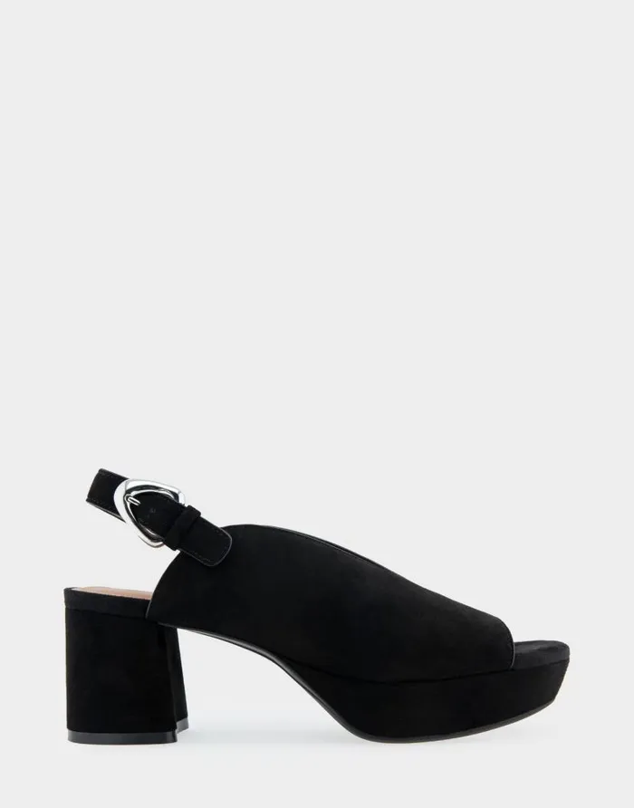 Aerosoles Comfortable Women039s Peep Toe Platform Sandal In Black Suede Black Suede Women Clogs and Mules Aerosoles Comfortable Women039s Peep Toe Platform Sandal In Black Suede Black Suede Women Clogs and Mules
