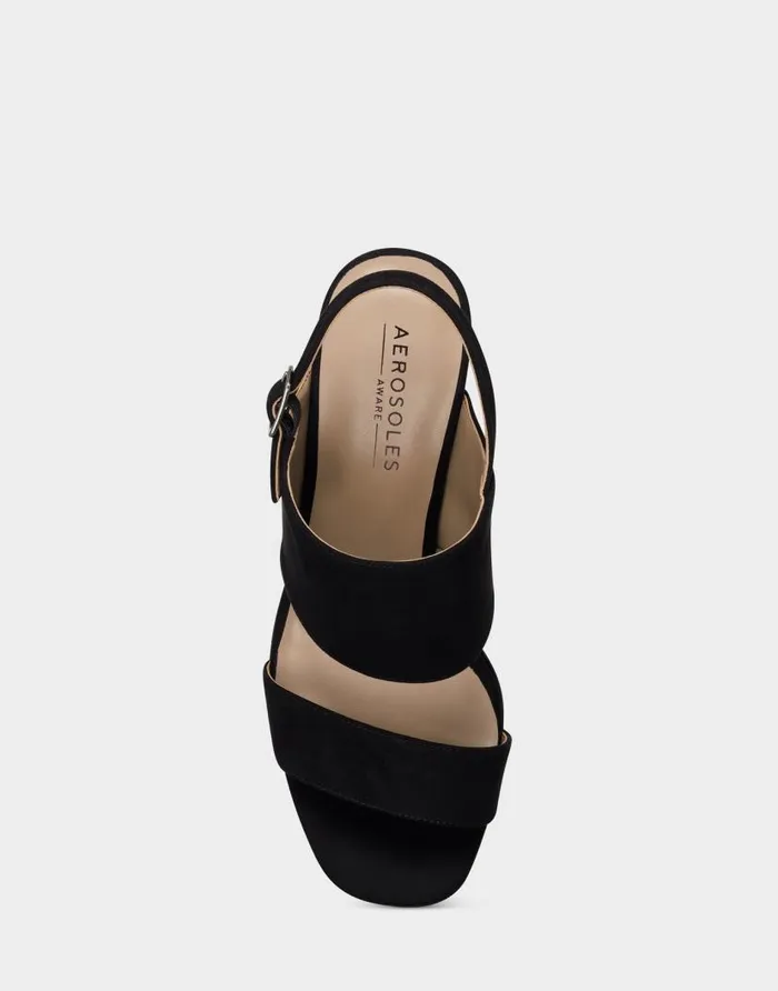 Aerosoles Comfortable Women039s Sandal In Black Faux Suede Black Women Dress Aerosoles Comfortable Women039s Sandal In Black Faux Suede Black Women Dress