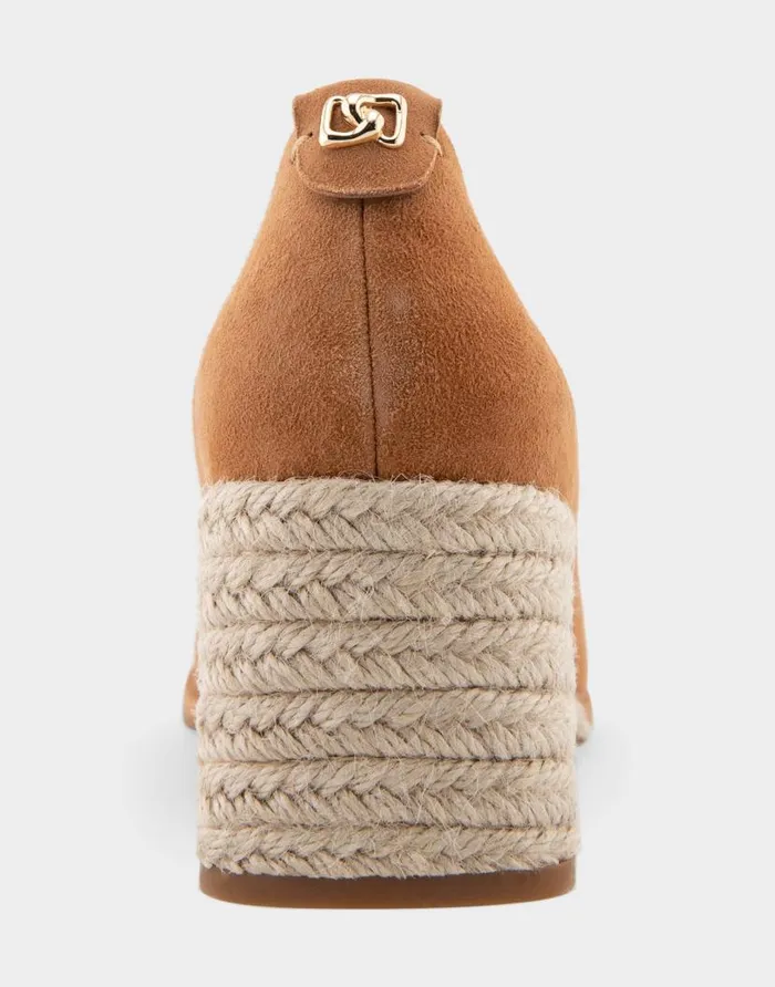 Aerosoles Comfortable Women039s Sculpted Wedge Pump In Tan Suede Tan Suede Women Pumps