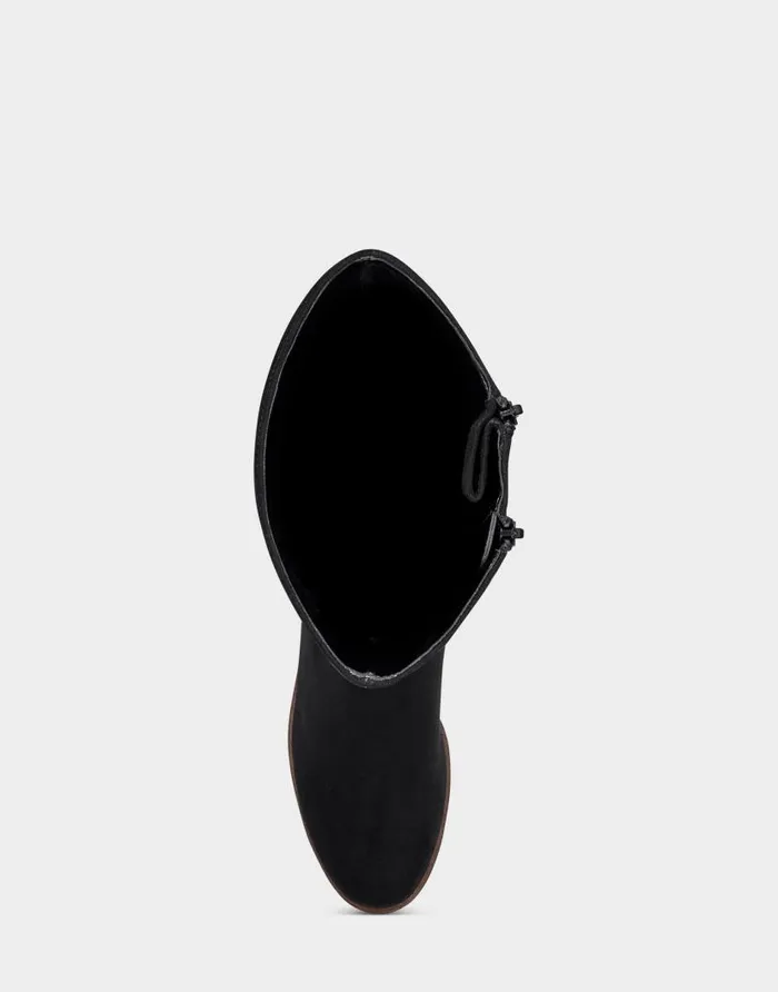 Aerosoles Comfortable Women039s Tall Boot In Black Faux Suede Black Faux Suede Women Tall Boots