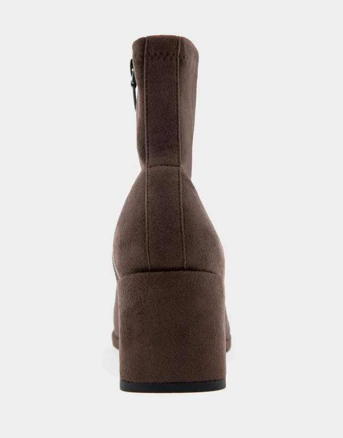 Aerosoles Comfortable Women039s Wedge Heel Ankle Boot In Brown Faux Suede Java Faux Suede Women Ankle Boots