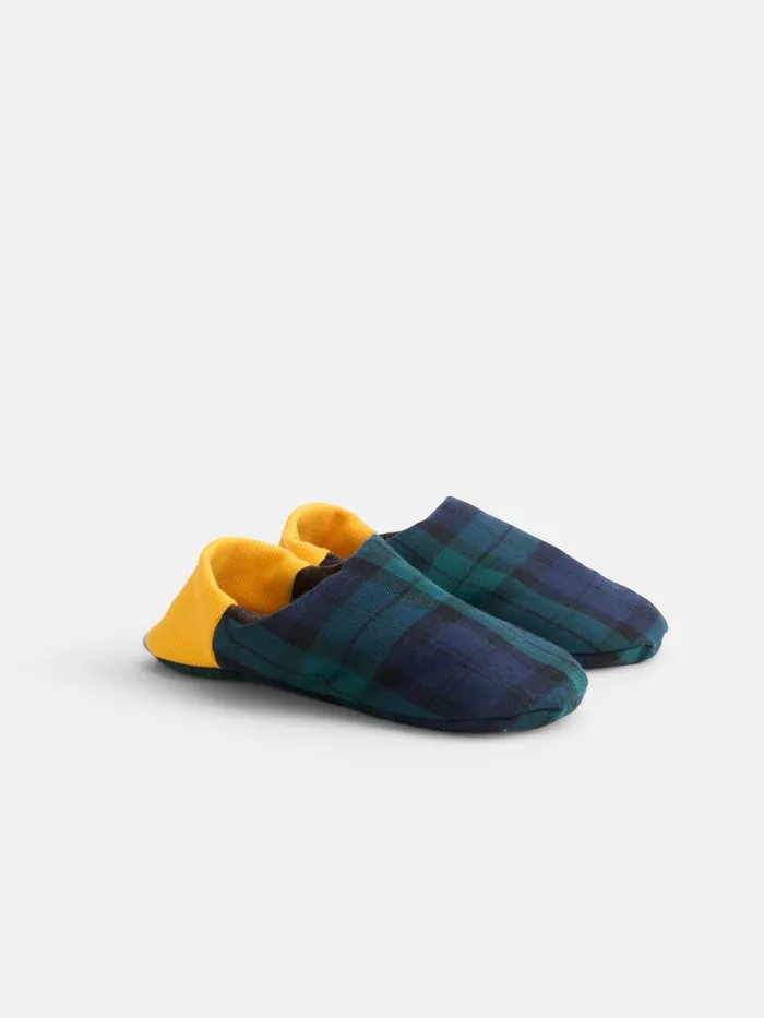 Alex Mill Men Wool Tartan House Shoes