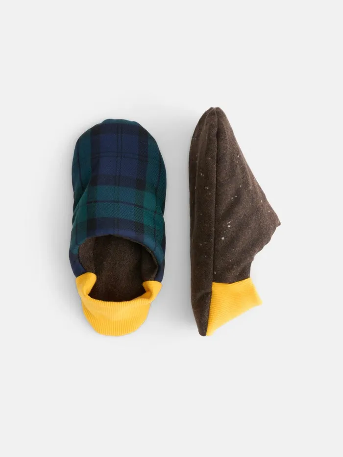 Alex Mill Men Wool Tartan House Shoes