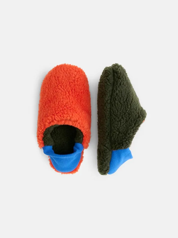 Alex Mill Pajamas Slippers Women Sherpa House Shoes Orange