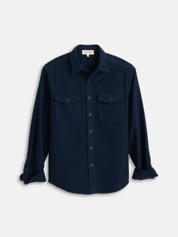 Alex Mill Shirts Men Highland Shirt In Chamois Navy
