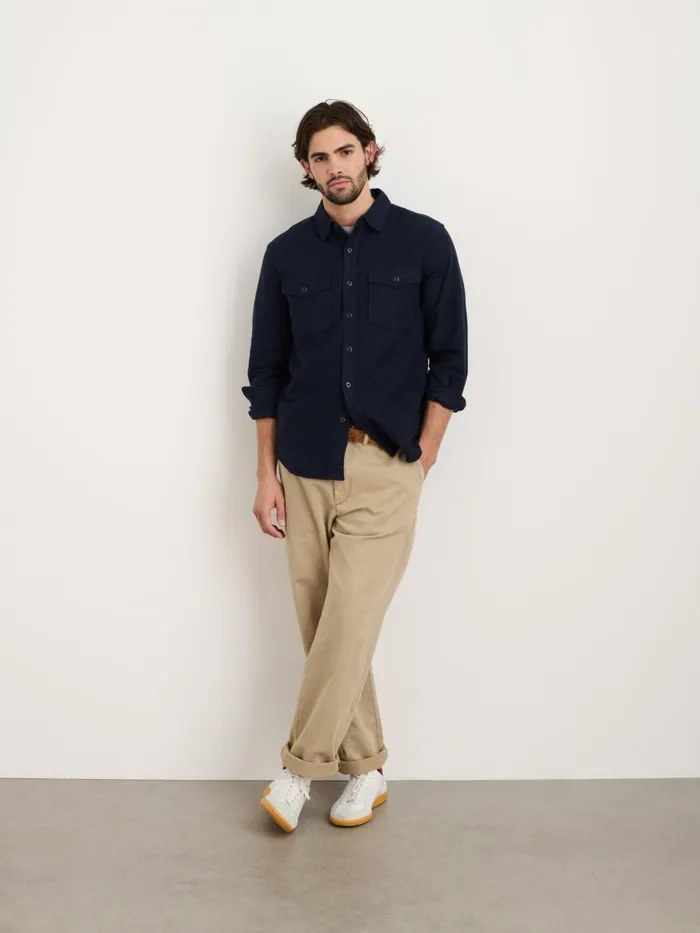 Alex Mill Shirts Men Highland Shirt In Chamois Navy