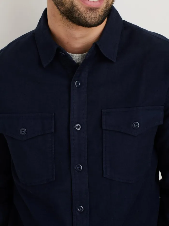 Alex Mill Shirts Men Highland Shirt In Chamois Navy