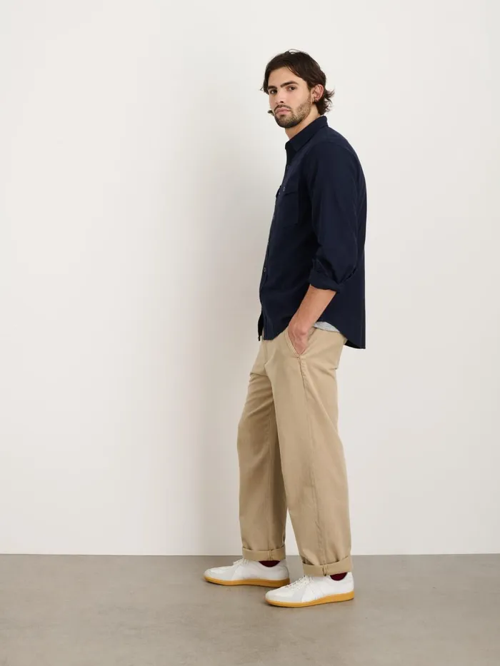 Alex Mill Shirts Men Highland Shirt In Chamois Navy