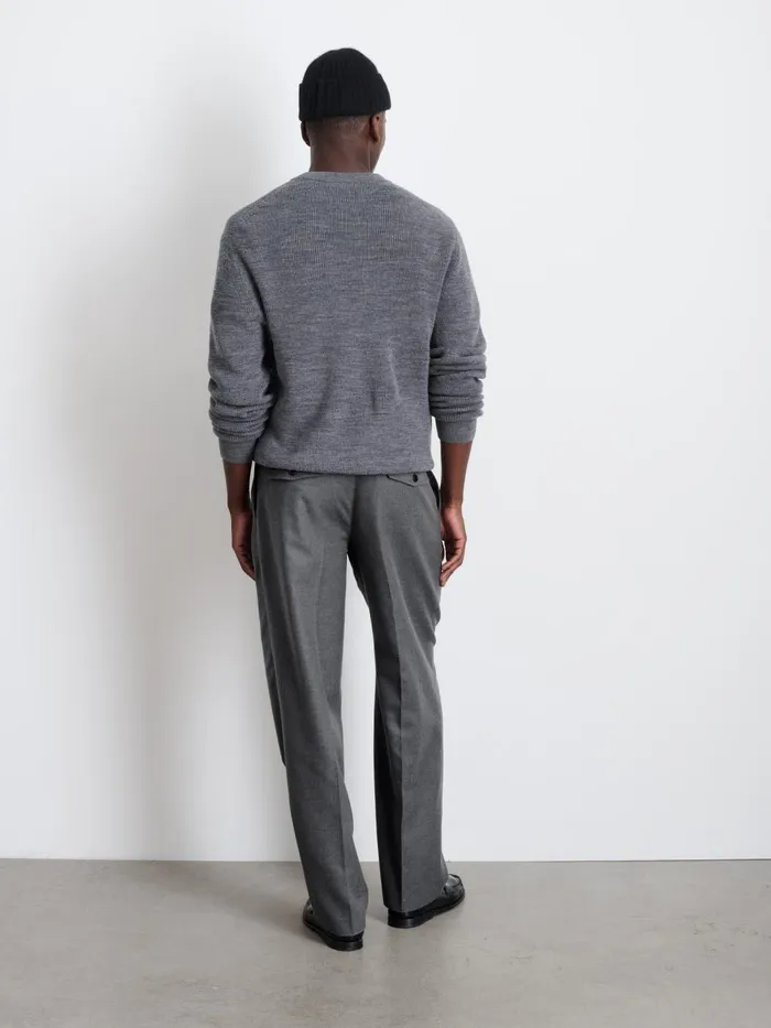Alex Mill Suiting Blazers Men Henry Pleated Trouser In Wool Flannel Charcoal