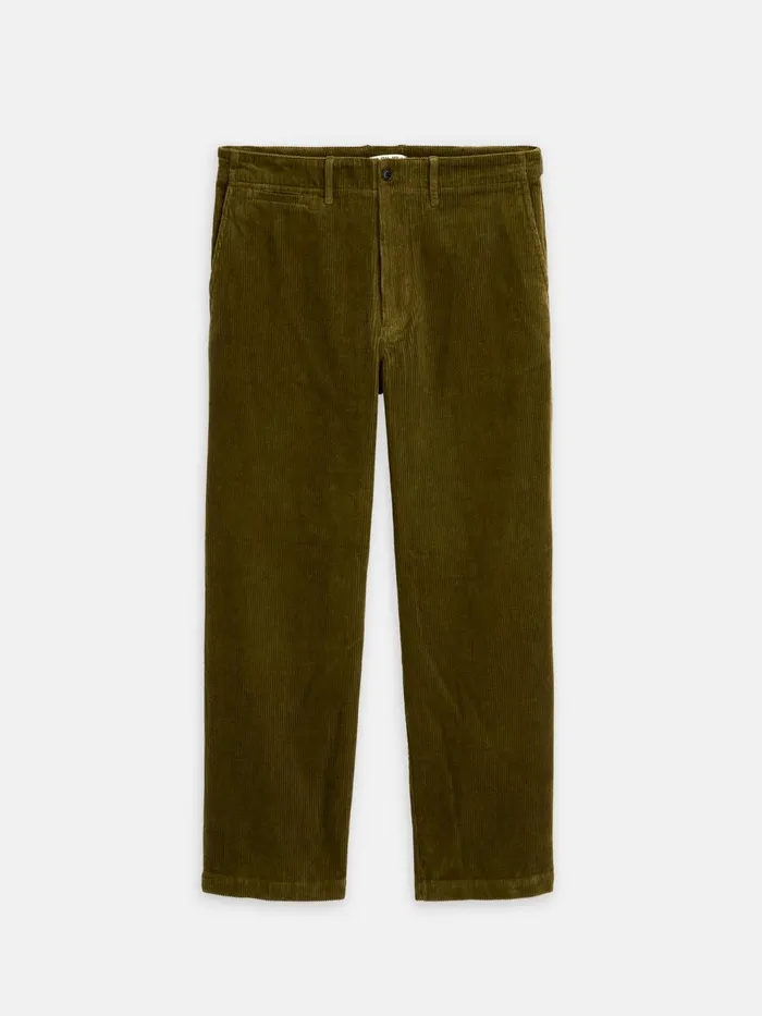 Alex Mill Suiting Blazers Men Straight Leg Pant In Corduroy Long Inseam Dark Olive