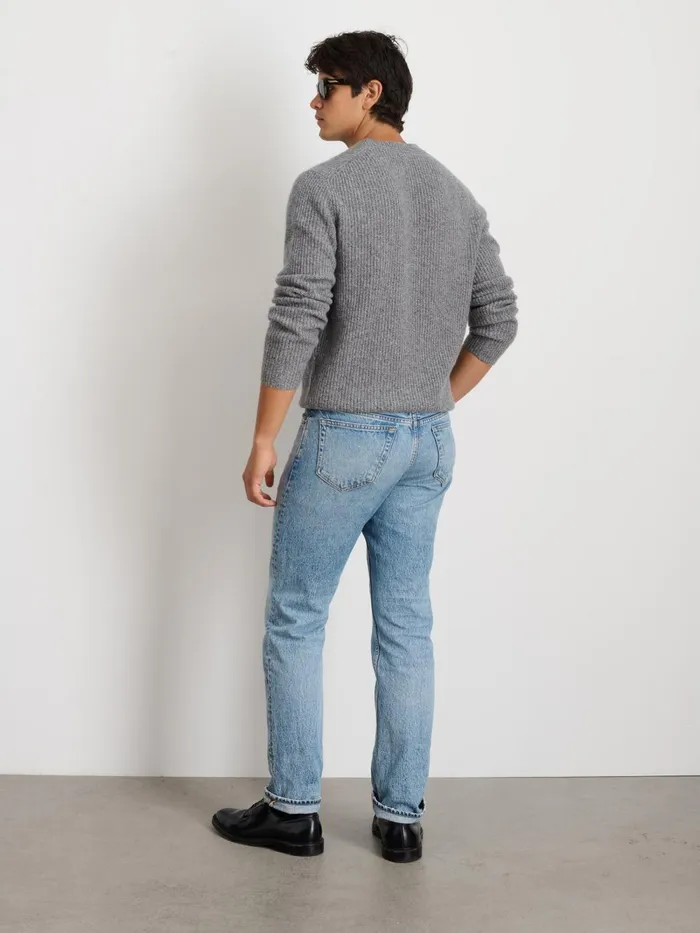 Alex Mill Sweaters Sweatshirts Men Jordan Sweater In Washed Cashmere Marled Heather Grey