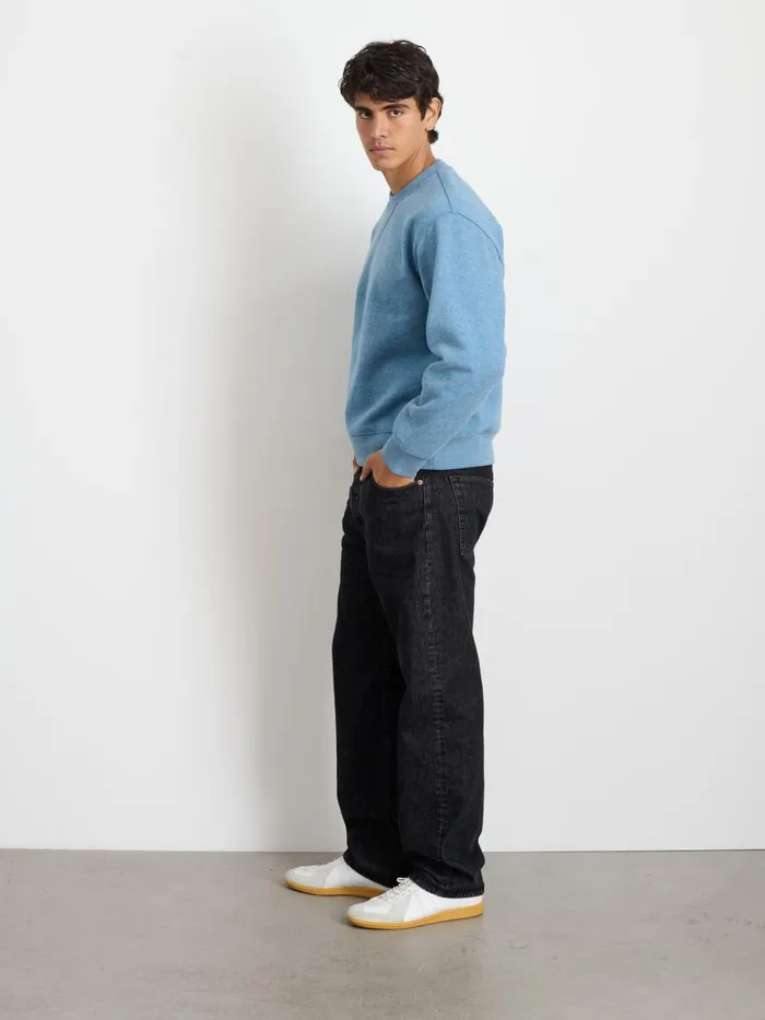 Alex Mill Sweaters Sweatshirts Men Marlon Sweatshirt In Cotton Fleece Heather Delft Blue