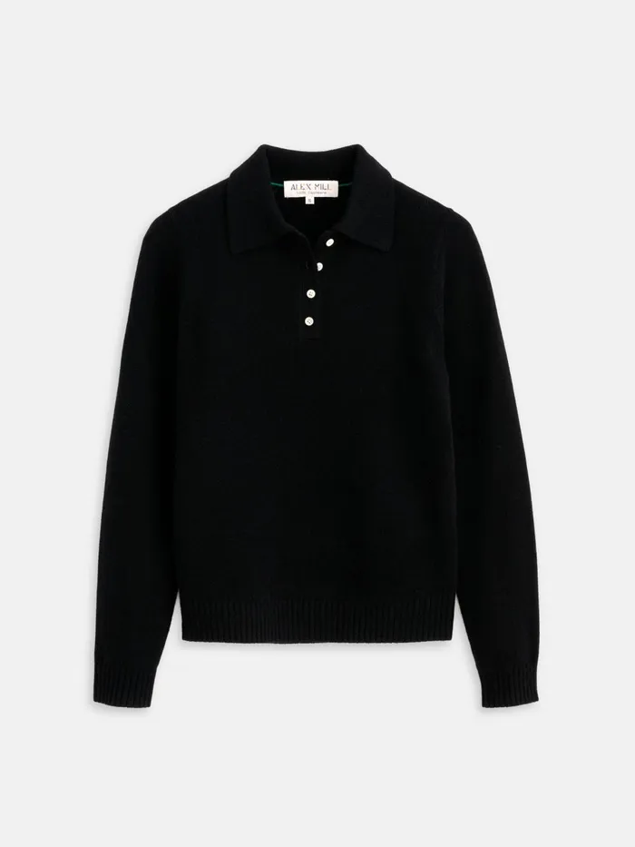Alex Mill Sweaters Women Alice Polo In Cashmere Black