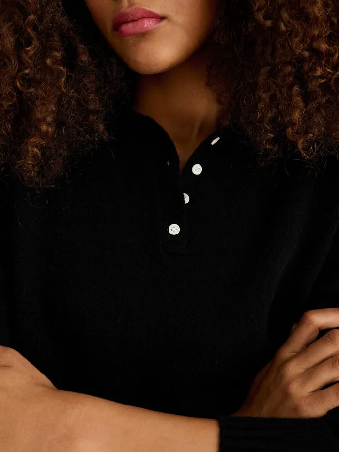 Alex Mill Sweaters Women Alice Polo In Cashmere Black
