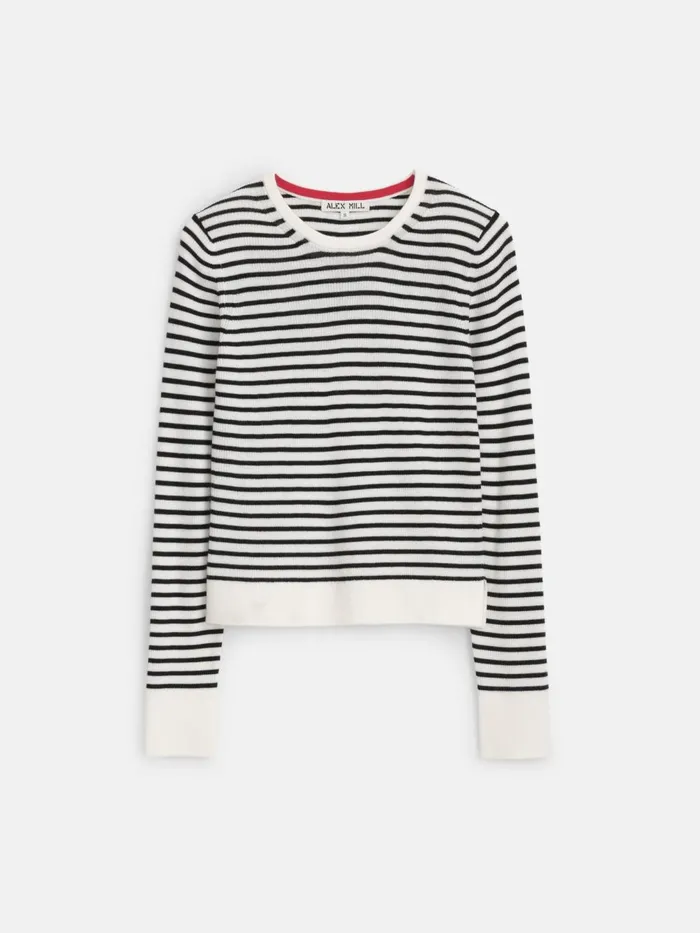 Alex Mill Sweaters Women Ava Striped Sweater Tee Ivoryblack