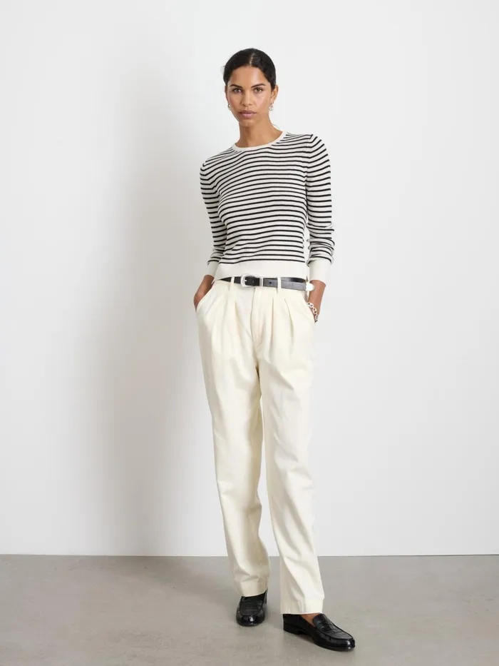 Alex Mill Sweaters Women Ava Striped Sweater Tee Ivoryblack Alex Mill Sweaters Women Ava Striped Sweater Tee Ivoryblack