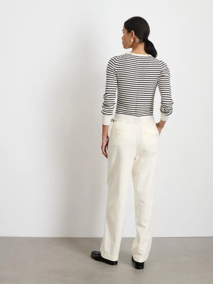 Alex Mill Sweaters Women Ava Striped Sweater Tee Ivoryblack Alex Mill Sweaters Women Ava Striped Sweater Tee Ivoryblack