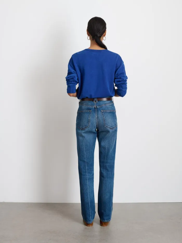 Alex Mill Sweaters Women Frankie Sweatshirt In Vintage Wash Cobalt Alex Mill Sweaters Women Frankie Sweatshirt In Vintage Wash Cobalt