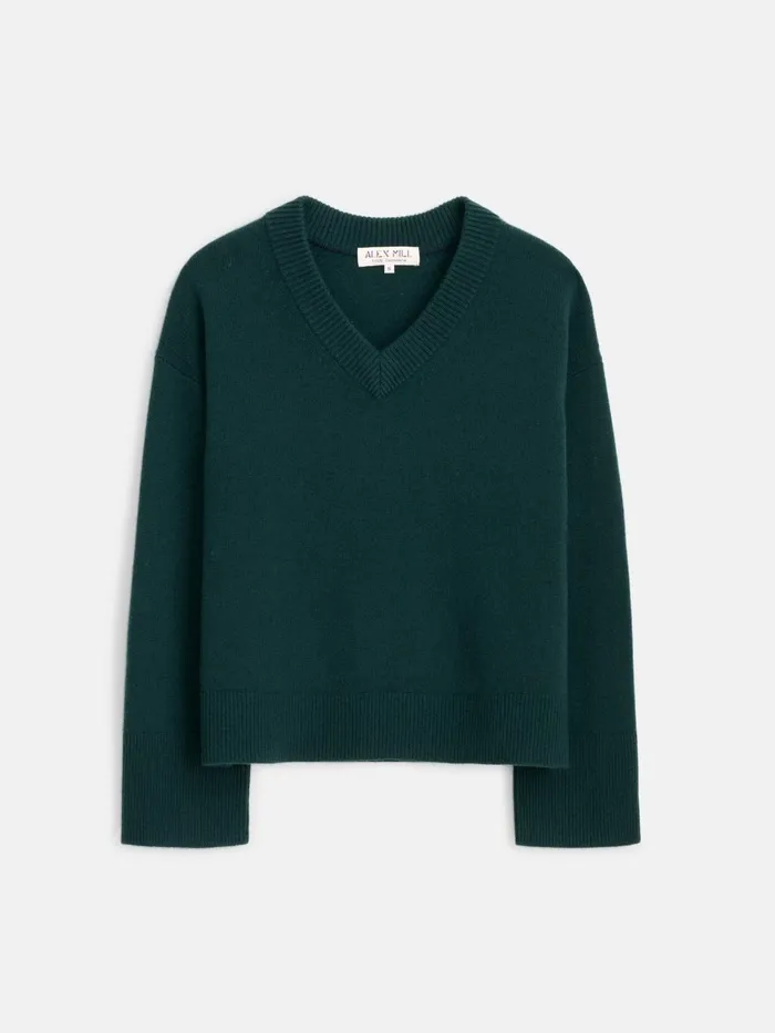 Alex Mill Sweaters Women Rowan VNeck In Cashmere Cypress Green