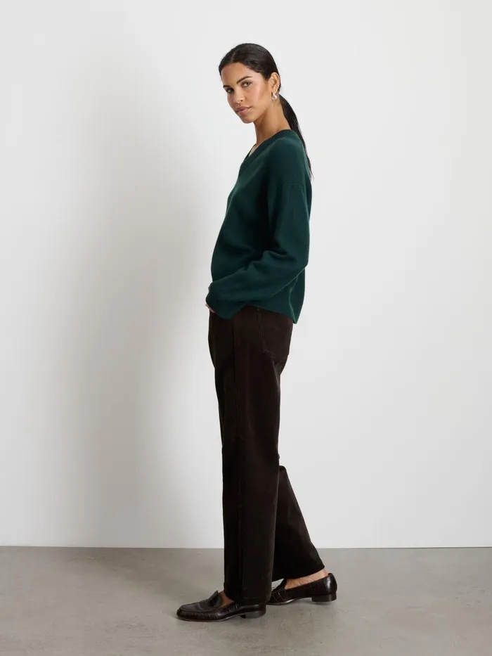 Alex Mill Sweaters Women Rowan VNeck In Cashmere Cypress Green