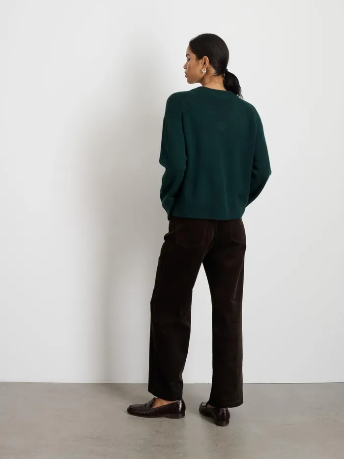 Alex Mill Sweaters Women Rowan VNeck In Cashmere Cypress Green