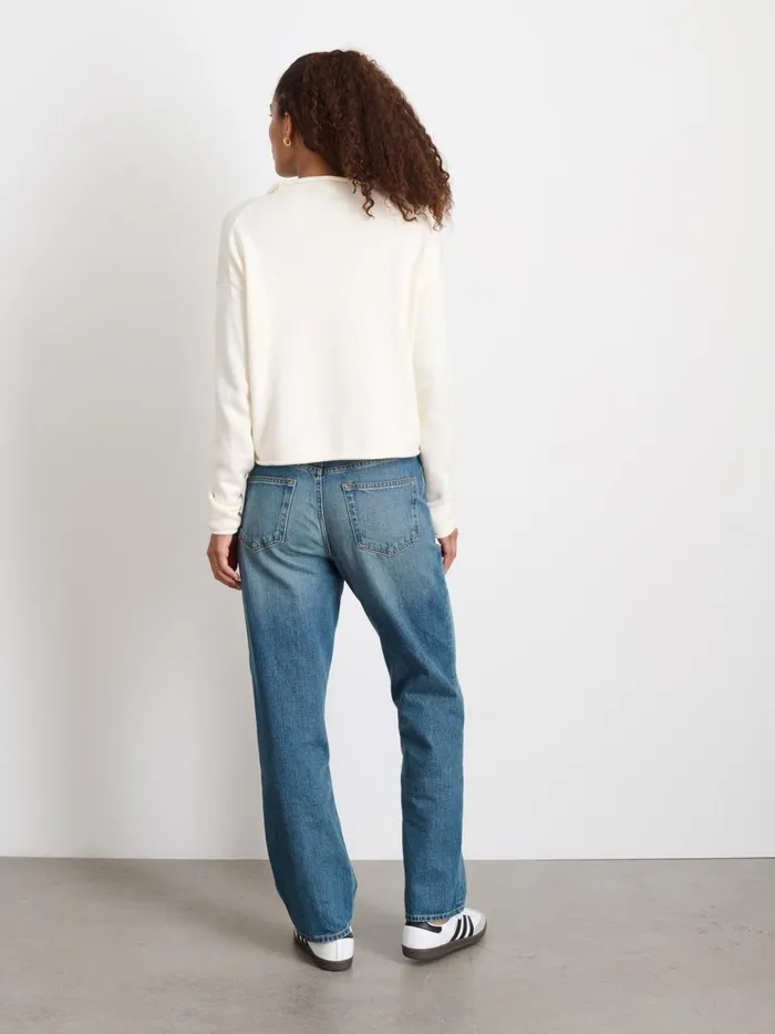 Alex Mill Sweaters Women Taylor Rollneck Cardigan In Cotton Cashmere Ivory