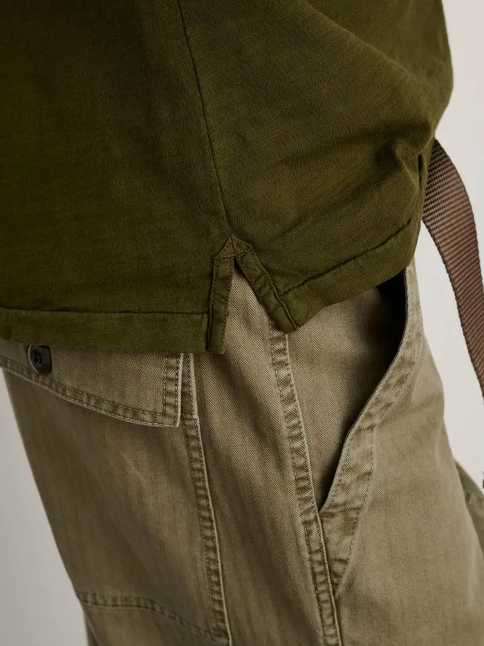 Alex Mill Tees Polos Men The Standard Polo In Slub Cotton Deep Olive