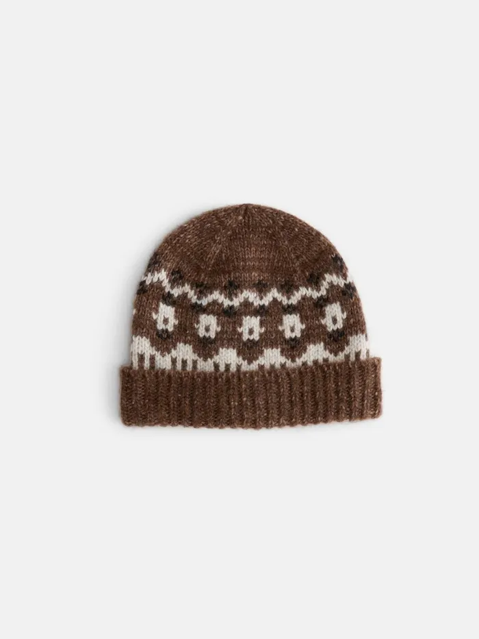 Alex Mill Women Fair Isle Beanie Brown