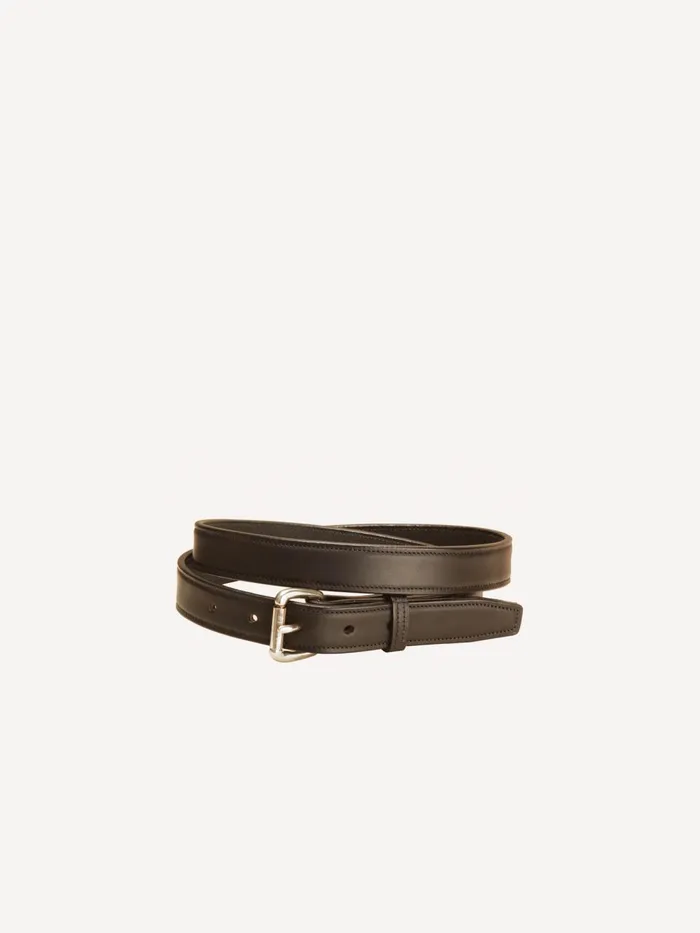 Alex Mill Women Leather Stitched Belt Black