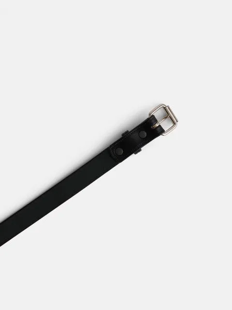 Alex Mill Women Leather Stitched Belt Black