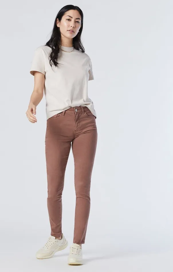 Alissa Super Skinny Pants In Acorn Sateen Twill Women Mavi Jeans Pants