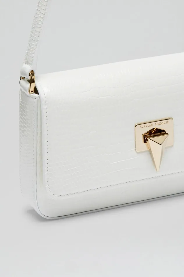 Bags Women Scanlan Theodore EMBOSSED SLIM BAG White