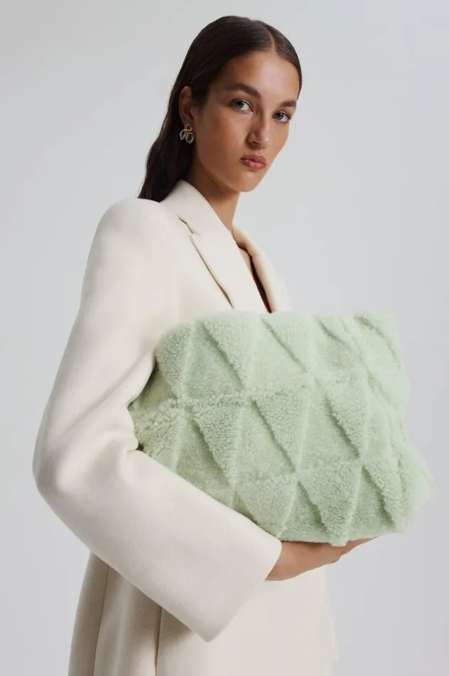 Bags Women Scanlan Theodore SHEARLING TOTE Mint