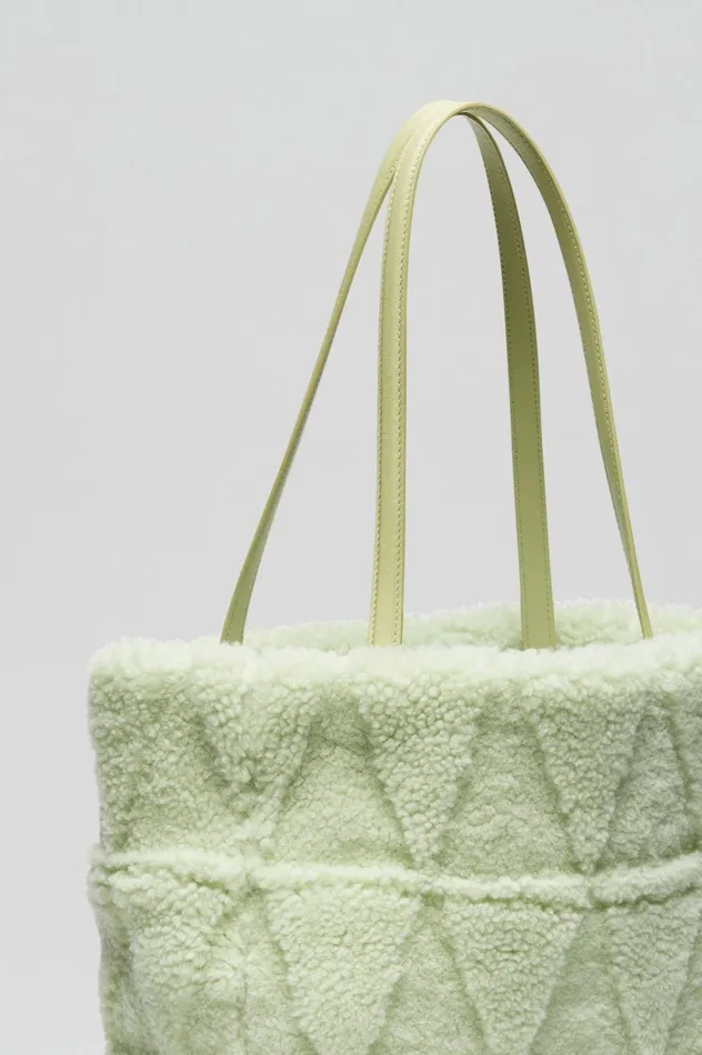 Bags Women Scanlan Theodore SHEARLING TOTE Mint Bags Women Scanlan Theodore SHEARLING TOTE Mint