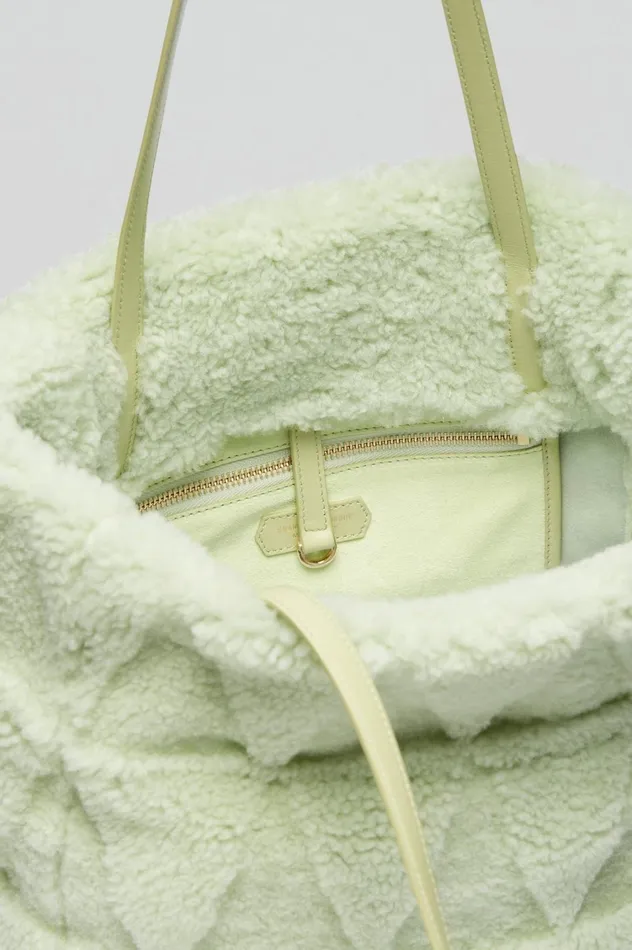 Bags Women Scanlan Theodore SHEARLING TOTE Mint Bags Women Scanlan Theodore SHEARLING TOTE Mint