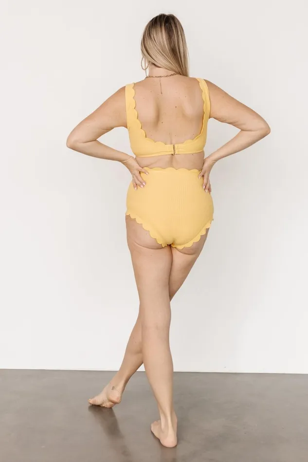 Baltic Born Bikini Women Honolulu Scalloped Bikini Top Yellow Baltic Born Bikini Women Honolulu Scalloped Bikini Top Yellow
