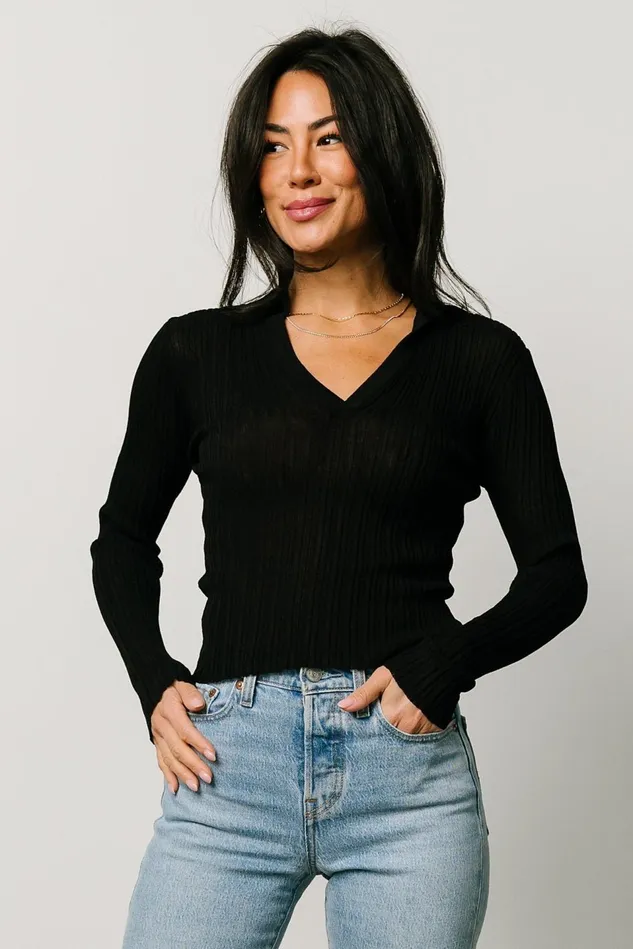 Baltic Born Blouses Shirts Women Zia Knit Top Black
