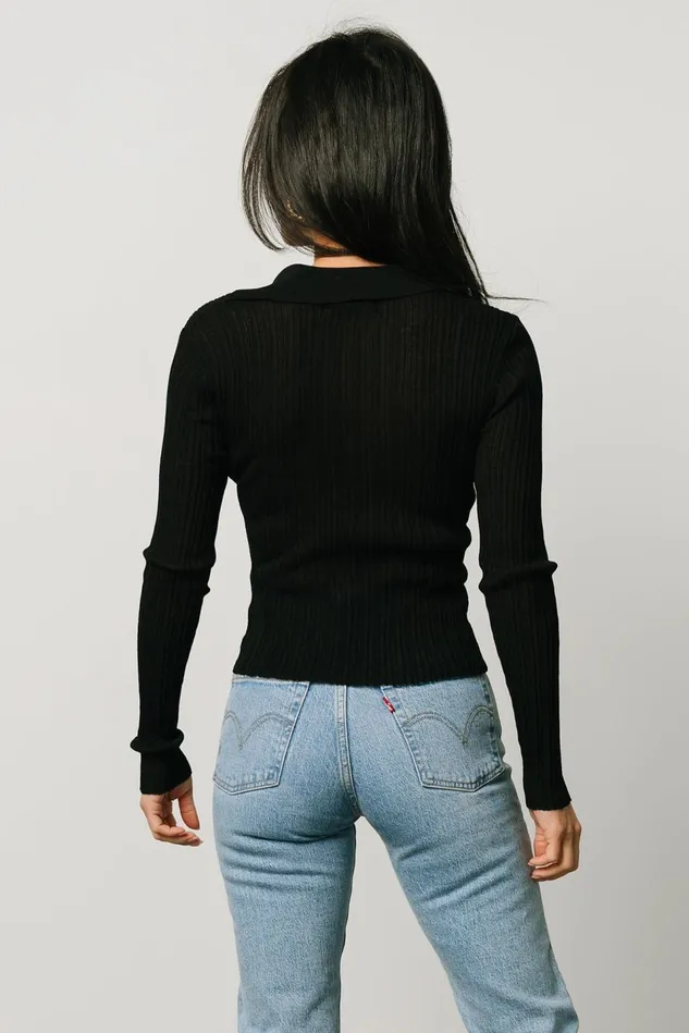 Baltic Born Blouses Shirts Women Zia Knit Top Black Baltic Born Blouses Shirts Women Zia Knit Top Black