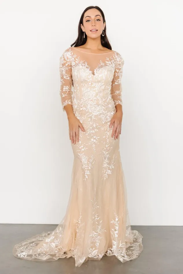 Baltic Born Bridal Women Dearest Lace Bridal Gown Beige Ivory Baltic Born Bridal Women Dearest Lace Bridal Gown Beige Ivory