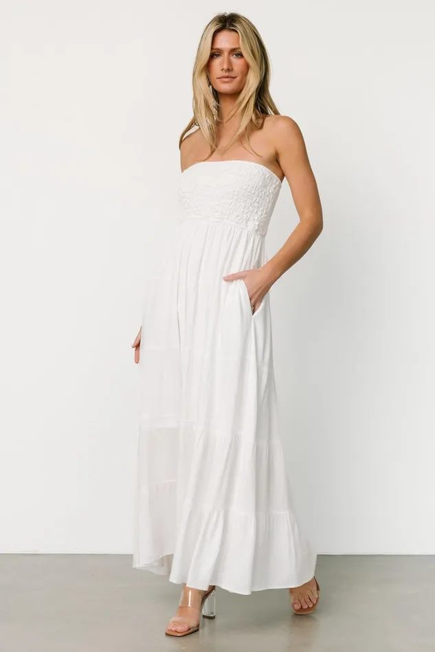 Baltic Born Bridal Women Domenica Strapless Maxi Dress Off White Baltic Born Bridal Women Domenica Strapless Maxi Dress Off White