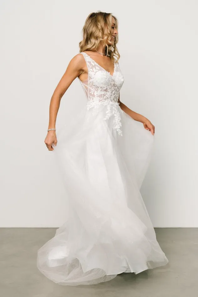 Baltic Born Bridal Women Passion Shimmer Bridal Gown White Baltic Born Bridal Women Passion Shimmer Bridal Gown White