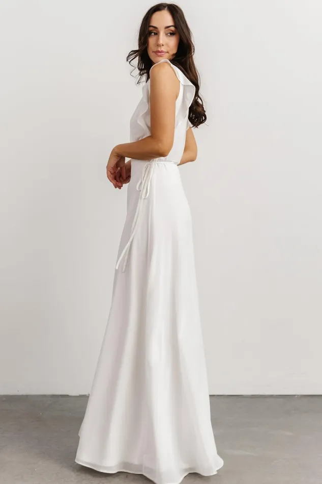 Baltic Born Bridal Women Saya Wrap Maxi Dress Offwhite Baltic Born Bridal Women Saya Wrap Maxi Dress Offwhite
