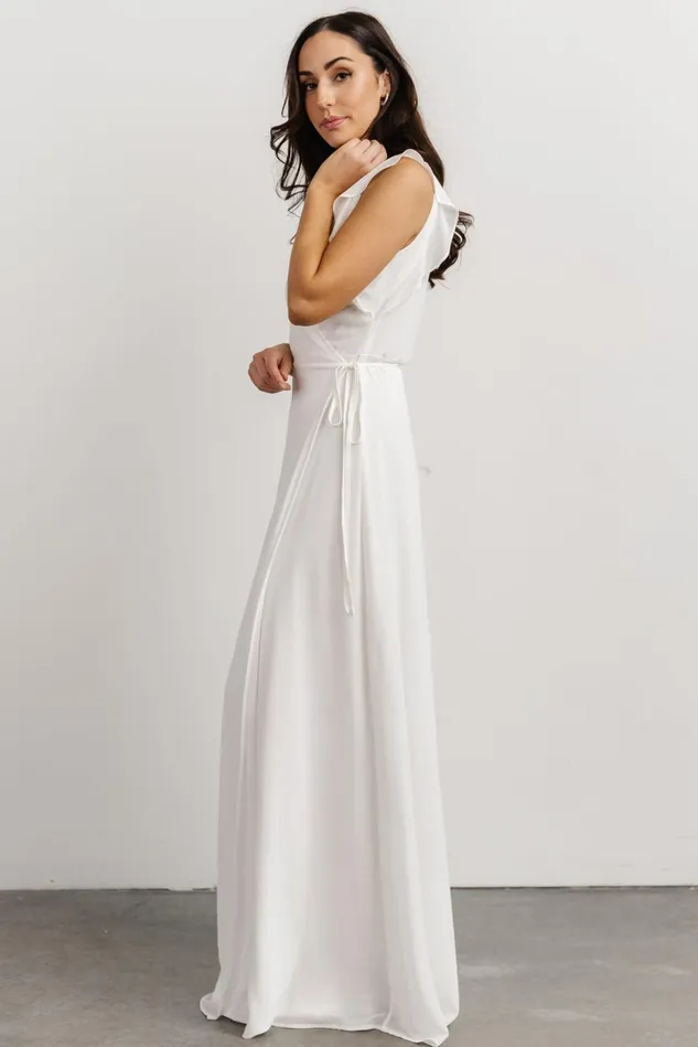 Baltic Born Bridal Women Saya Wrap Maxi Dress Offwhite Baltic Born Bridal Women Saya Wrap Maxi Dress Offwhite