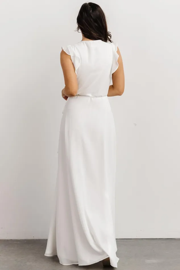 Baltic Born Bridal Women Saya Wrap Maxi Dress Offwhite Baltic Born Bridal Women Saya Wrap Maxi Dress Offwhite