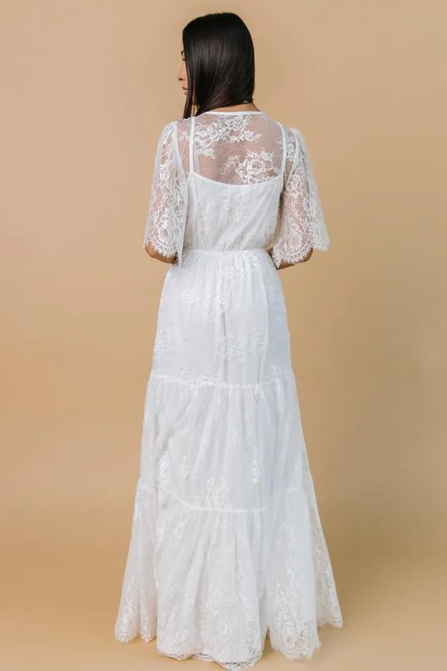 Baltic Born Bridal Women Wanderlust Lace Maxi Dress White