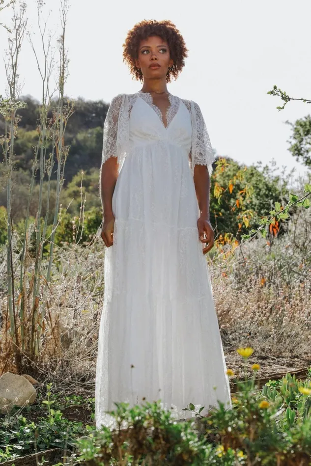 Baltic Born Bridal Women Wanderlust Lace Maxi Dress White
